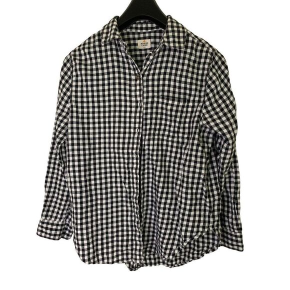 Marine Layer Tops - Marine Layer button down shirt black and white gingham women’s size small